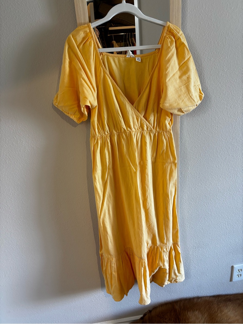 Roxy Yellow Puff Sleeve Maxi Dress